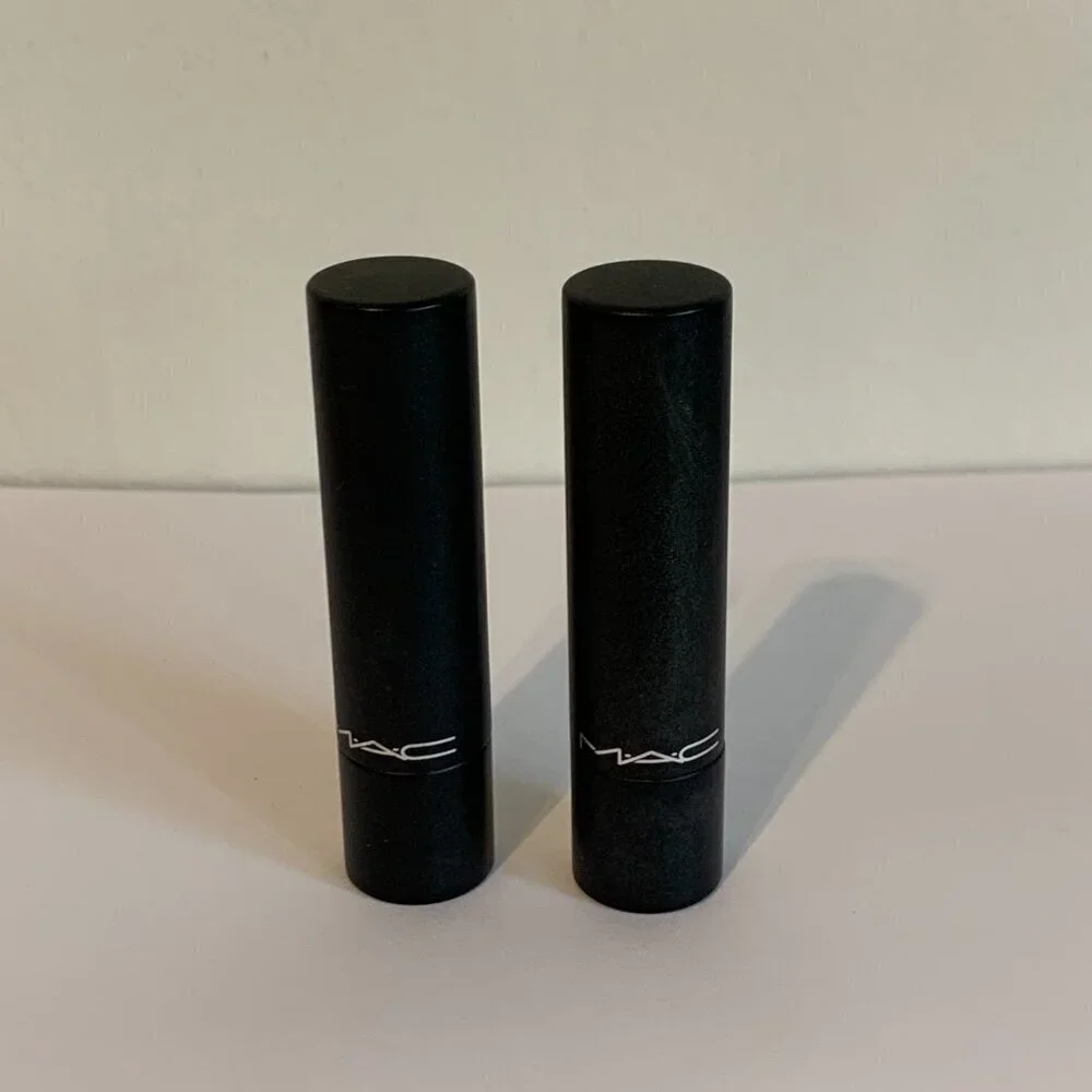(2) MAC Pro Longwear Love Forever Lipstick USED Pink Rare Flawed Creme Disco SET